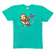 Tokidoki X Marvel Ironman Touchdown Green T-Shirt BNWT in Plastic Bag