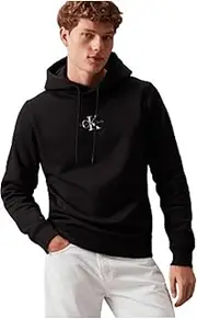 [Calvin Klein] Men's Monologo Pullover Hoodie
