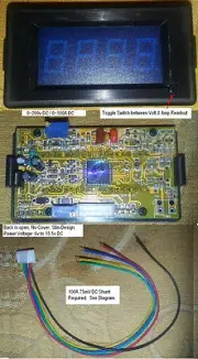 *USA* RED LED Voltmeter-Ammeter Combo Unit with 100A 75mV Shunt Panel Meter