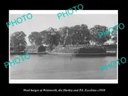 OLD LARGE HISTORIC PHOTO OF WENTWORTH NSW PS EXCELSIOR & WOOL BARGES 1910
