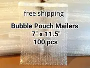 Lots of 100 7" x 11.5" BUBBLE OUT BAGS POUCHES SELF SEAL MAILERS BAGS WRAP CLEAR