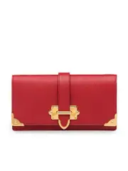 Prada Cahier Saffiano Mini Crossbody Bag in Fiery Red