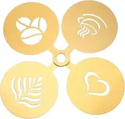 LALADEFIEE Latte Drawing Tool Printing Molds Stencils for Coffee Decor Coffee Art Stencils Hanging Hole