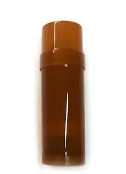 (24) Empty Clear Plastic Deodorant Containers - 2.5 Oz Cylinders (BROWN)