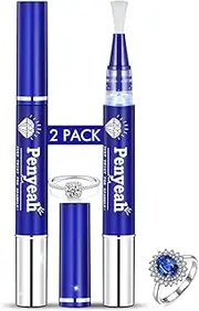 [Penyeah] Jewelry Cleaner Pen (2PK) Instant Shine Diamond Ring Cleaner Pen Stick, Soft Brush Travel Jewelry Cleaning Pen for Gold,White Gold,Diamonds,Various Gemstones, Engaged
