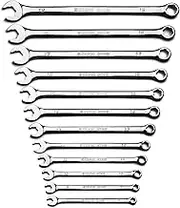Capri Tools XT90 WaveDrive Pro Combination Wrench Set for Regular and Rounded Bolts, 8 to 19 mm, Metric, 12-Piece with Heavy Duty Canvas Pouch, CP11750-12MPK