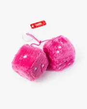 Pink Fluffy Dice