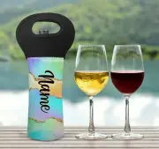 Agate Geode Wine Bottle Cooler Carry Bag Personalised