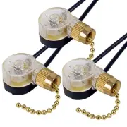 1X(3Pack Ceiling Fan Light Switch ZE-109 Fan Switch Ceiling Pull Chain5836