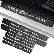 qiandao 4PCS Threshold Protective Film Door Sill Protector Stickers Scuff Plate Cover for Lexus ES350 GS350 GS300h GS450h is300 es350 ls460 rx350 NX300h Car Door Steps,Carbon Fiber