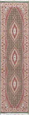 Geometric Oriental Runner Rug traditional New Medallion Green Carpet