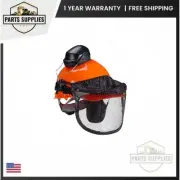 24433 Lumberjack Safety Hardhat System w/ Mesh Visor & Ear Protection