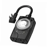 Outdoor Timer Outlet Waterproof, 24 Hour Mechanical Light Timers for