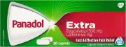 Panadol Extra Pain Relief, Fast and Effective Pain Relief with Paracetamol & Caf