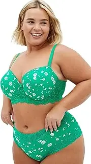 [City Chic] Plus Size Hailey Cheeky Print Black Panty