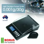 0.001g 30g High Precision Pocket Jewellery Scale Electronic Digital Milligram AU