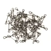 Fishing Accessories 100pcs Stainless Steel Swivel Snaps for Hooks Lines