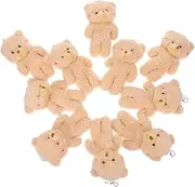 CIYODO 10Pcs Cute Plush Bear Keychain Pendant for Bags and Backpacks Mini Stuffed Animal Doll for Adults Soft Bag Charm for Home Office and School Accessories