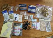 Assorted Sewing Buttons And Ribbon