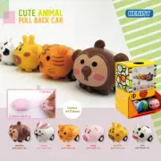 40X Cute Animal Pull Back Car Toy Capsules 50mm Collectible Gacha in Display Box