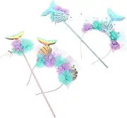 1 Set Headband Ladies Headbands Head Band Mermaid Costume Women Accessories Sequin Headband Mermaid Accessories Hair Little Mermaid Accessories Headband Costume Plastic