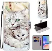 Case for Samsung Galaxy A05S, Beautiful PU Leather Flip Magnet Wallet Stand Card Slots Hand Strap Protective Cover for Samsung Galaxy A05S (DH-11)