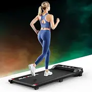 BLACK LORD Portable Walking Pad Treadmill 2-Level Incline 2.3HP, LT9 Model, Exercise Machine Fitness Equipment Under Desk with Bluetooth APP Remote Control, Black