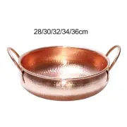 Copper Serving Bowl Kitchen Cookware Hot Pot for Induction Cooktop Gas Copper