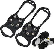 [Biniveil] Ice Cleats | Anti Slip Boots Snow Traction Cleats - Anti-Slip Snow Gripper Spike, Portable Ice Grip Cleats for Rock Climbing, Hiking