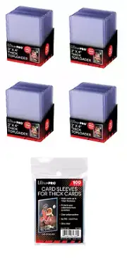 (100) Ultra Pro Thick 100pt Toploader Jersey Card Holders + 100 Thick Sleeves