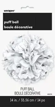 Unique Halloween Party Spider Web Printed Decoration Puff, White
