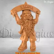 3D stl file relief GNOME for CNC router cnc machine milling