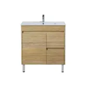 Local Made Vanity Natural-Oak Free Standing with Legs Vanity 750*460*880mm Right