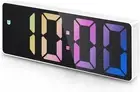 Digital Alarm Clock, Alarm Clocks Bedside, Colorful LED Display Bedside Clock