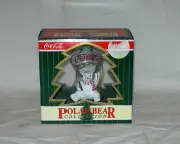 COCA COLA POLAR BEAR COLLECTION ORNAMENT 1995 - Polar Bear on Coke Opener Swing