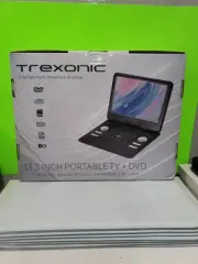 Trexonic 13.3 Inch Portable TV+DVD Player LCD Screen 1280 x 800 Black Brand New
