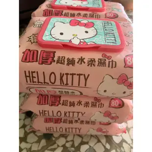 HELLO KITTY加厚超純水柔濕巾80抽