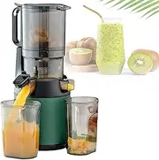 Cold Press Masticating Juicer, 300w cold Press Slow Juicer, Juicer Machines, with 13cm Feeding Chute, Portable Pomace Separation Juicer, for Fruits Vegetables,Green