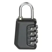 1 Pcs Combination Lock 4 Digit Locker Locks for Luggage Gym File Cabinet Black