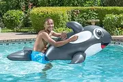 Poolmaster Jumbo Whale Rider Inflatable Swimming Pool Float