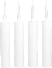 4pcs Empty Hose Empty Caulking Sealant Tubes Sealer Sealant Caulk Tubes Grout Mastic Sealing Plastic White