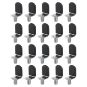 36 Pcs 1/4" L-Shelf Pins Bracket Peg, Metal Shelf Pegs Black Cover, Nickel Color