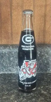 1980 UGA Georgia Bulldogs National Champions Coke Bottle Unopened