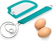 Breadsmart Artisan Bread Whisk and Bench Scraper Duo - Essential Bread Mixing Tools - Quality Home Bread Making Utensils