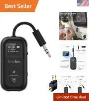 Bluetooth 5.3 Transmitter & Receiver Bluetooth Audio Adapter w/Screen for up ...