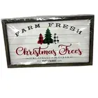 Christmas Signs Farm Fresh Christmas Trees Wood Sign Rustic Farmhouse Holiday