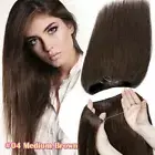 Human Hair Extensions Wire In One Piece Headband NO CLIP Weft Invisible Remy US