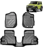 Floor Mats Compatible for RHD Suzuki Jimny 2018-2023 Manual Transmission TPO 3D Floor Liners Non-Slip Custom Fit Front & 2nd Seat Floor All-Weather Protection Jimny Accessories
