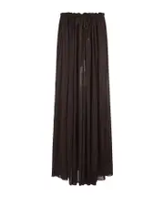 Elastic waist mid-length skirt IT40,IT42 Black