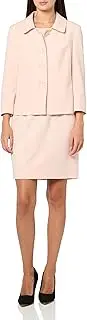 [Le Suit] Women's Four Button Boxy Blazer & Dress, 2pc Set
